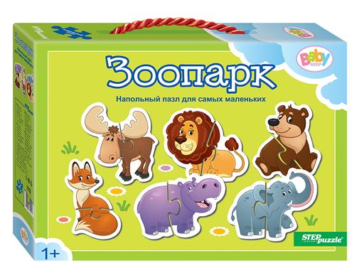 Степ. Напольный пазл-мозаика арт.70121 "Зоопарк" (Baby Step) (малые)