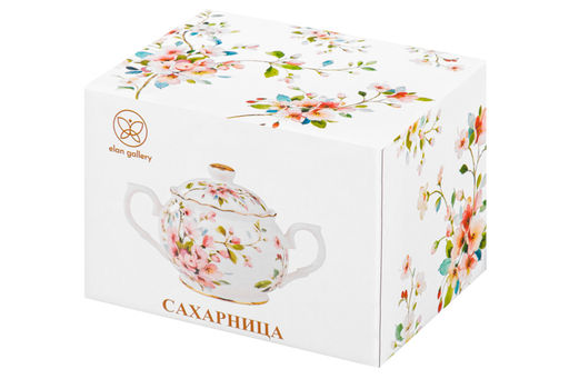 Сахарница 380 мл 15,5*10*10 см Яблоневый цвет на белом NEW BONE CHINA - Elan gallery фото 9