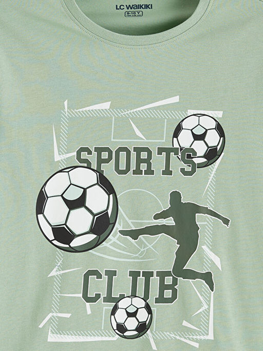 Bask?l? Erkek ?ocuk ?ortlu Pijama Tak?m?