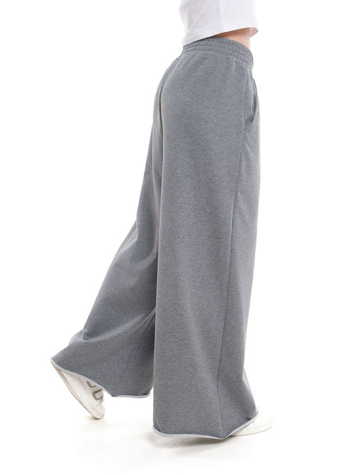 Брюки для девочки палаццо 22-7693 темно-серый меланж - Mini maxi фото 9