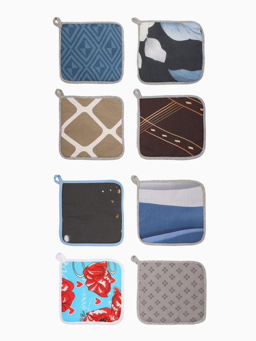 Цена за 5 шт. Прихватка 18×18 см, бязь 140 г/м², 100% хлопок, МИКС