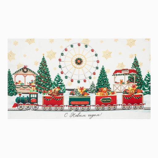 Набор подарочный Этель Новогодняя ярмарка, фартук, полотенце, прихватка  фото 6