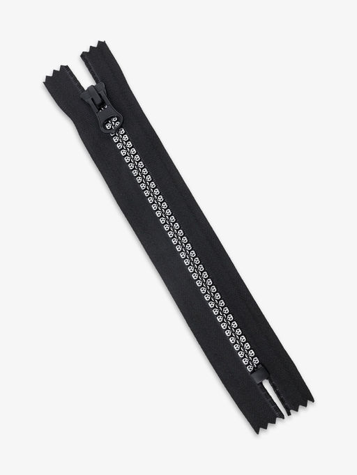 Цена за 10 шт. Молния «Трактор», №8, неразъёмная, замок автомат, 18 см, декоративная, чёрная