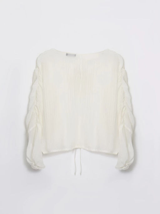 Блуза из тенселя с цветком / Zarina