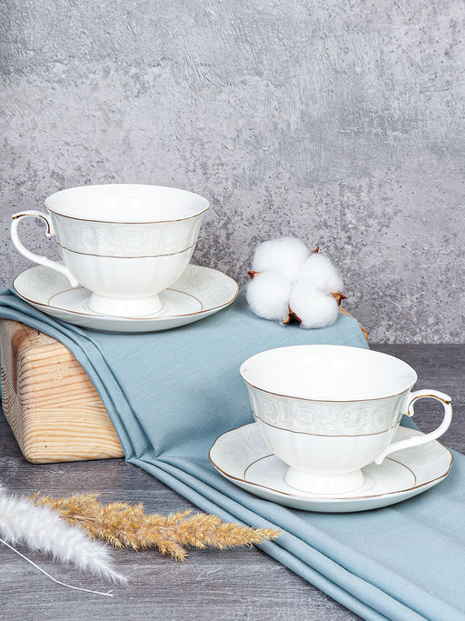 Цена за 1 шт. Чайный набор 4 предмета 250 мл на ножке / RS/4-FY21001 /уп 12/ - Галеонтрейд фото 3