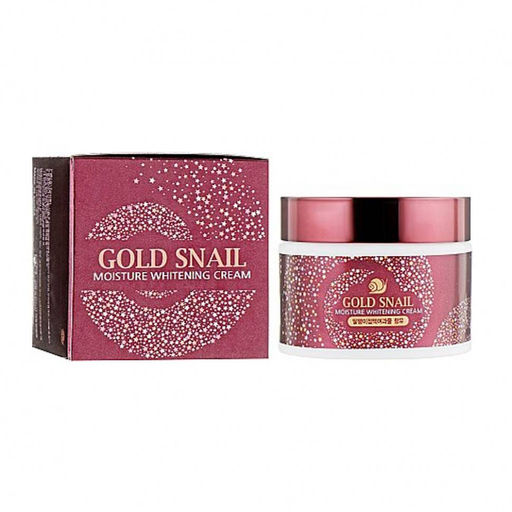 Крем для лица увлажняющий с муцином улитки ENOUGH Gold Snail Moisture Whitening Cream, 50ml