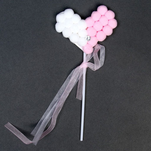 Топпер Сердце, цвет розовый, белый - Страна карнавалия фото 2