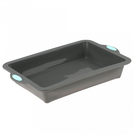Противень силиконовый "Linea Silicone" 38х25х5,9см, с металлическим каркасом, прямоугольный, глубокий, "Regent" (Китай)
