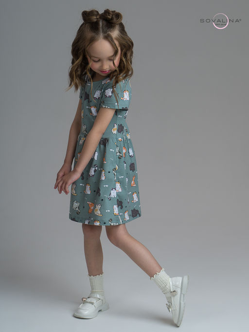Платье Лето котята хаки - Sovalina фото 17