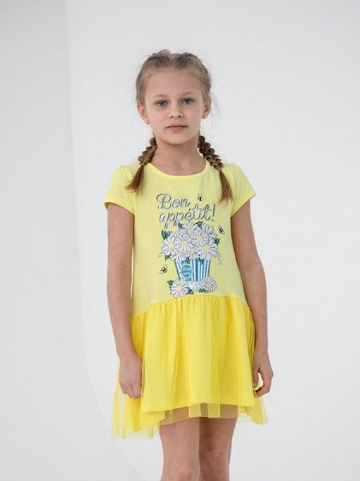 CRB wear/CSKG 63081-30-311 Платье для девочки,желтый/Ex.Cherubino