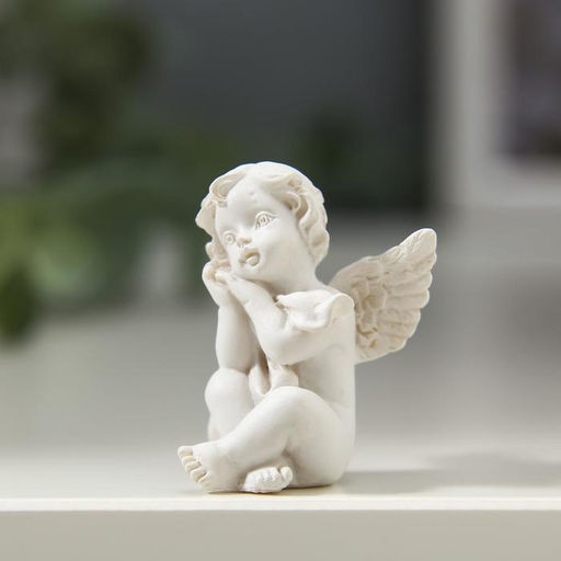 Цена за 2 шт. Фигурка полистоун «Ангелок отдыхающий», 3.8×2.6×3 см, МИКС