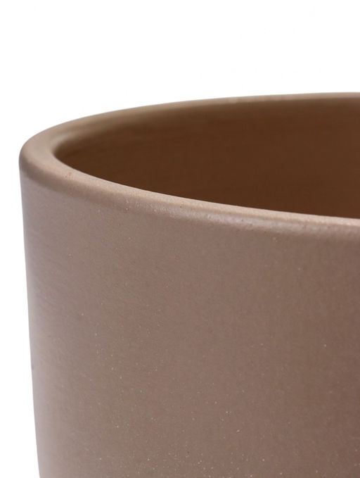 Горшок цветочный с поддоном 2,5 л, d18/h16 см капучино керамика, "Туман" (М)