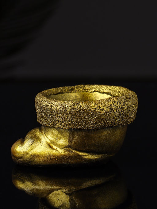 Подсвечник на 1 свечу Колпак 9?7?5 см, гипс под золото