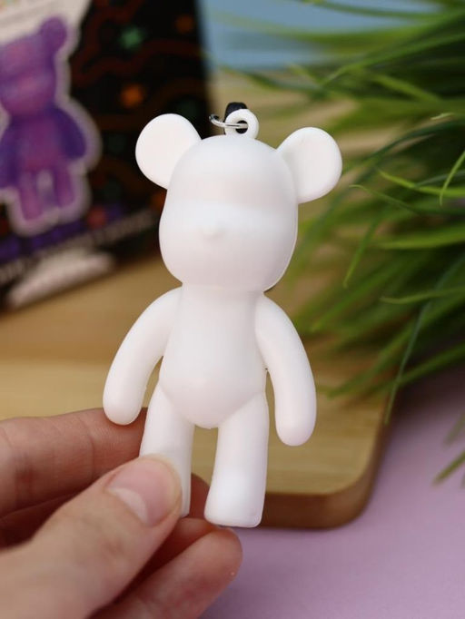 Алмазная мозаика на брелоке Draw Me! Purple bear, (4.5*3.5*8 см)
