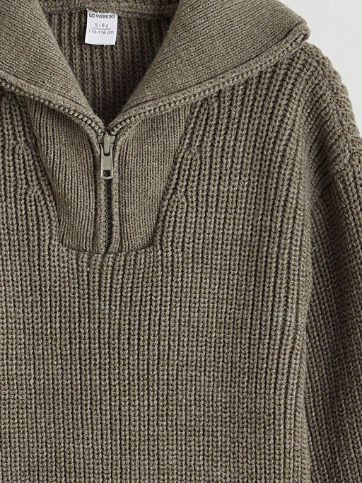 Dik Yaka Erkek ?ocuk Triko Kazak