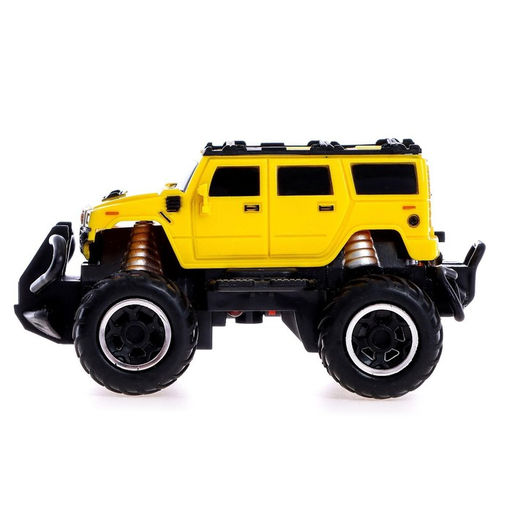 Машинка на пульте управления Джип. Хамер, работает от батареек, цвет жёлтый - Автоград фото 2