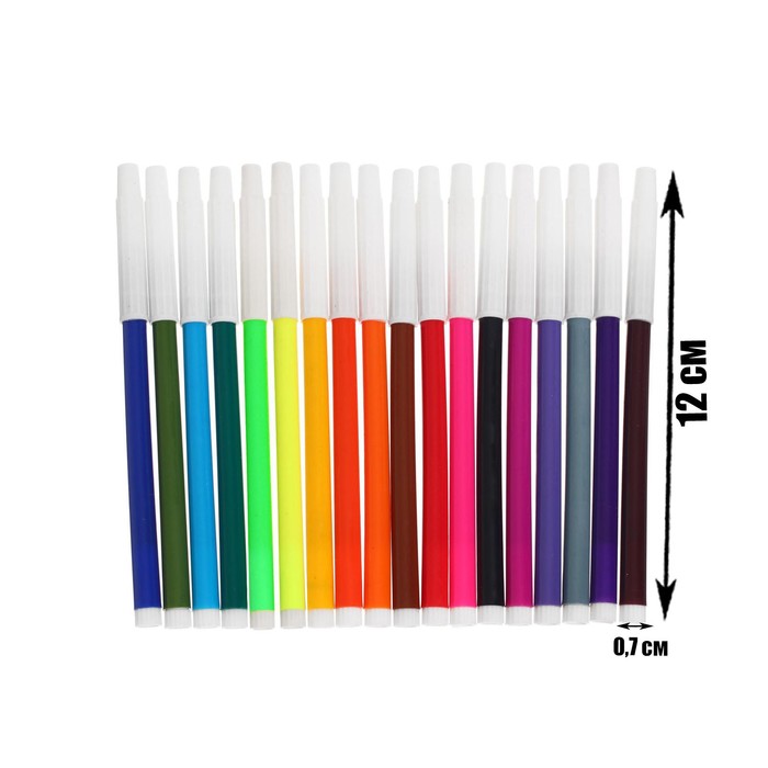 Фломастеры 18 цветов Принцесса, невентилируемый колпачок - Calligrata фото 3