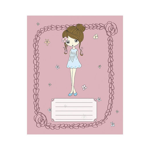 Цена за 20 шт. Тетрадь 12 листов в клетку Calligrata «Девочки», обложка мелованный картон, МИКС