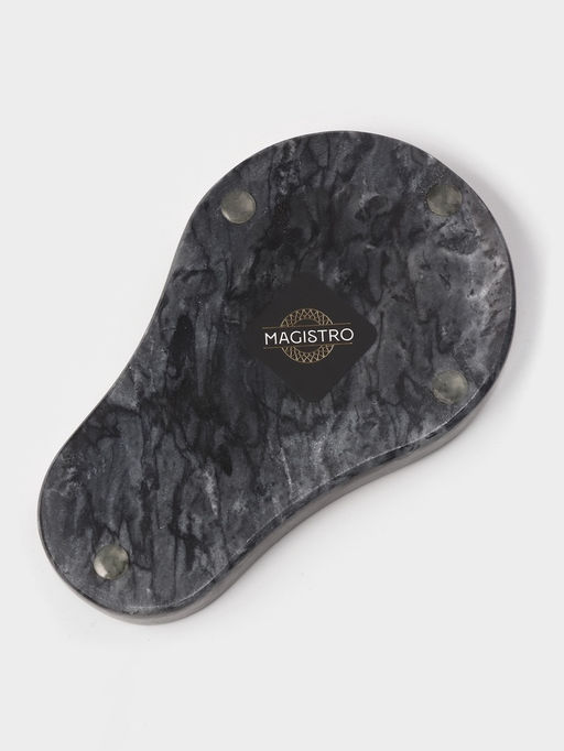 Подставка под ложку Magistro Marble, мрамор, 16.5×10×1.8 см, чёрная