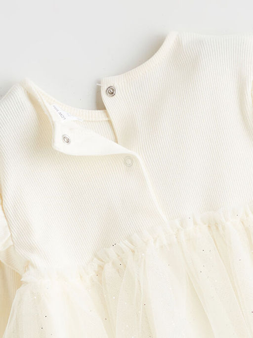 Bisiklet Yaka K?z Bebek Prenses Elbise