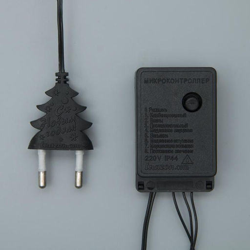 Гирлянда Сеть 1.6?1.6 м, IP20, тёмная нить, 144 LED, свечение тёплое белое, 8 режимов, 220 В - Luazon lighting фото 7