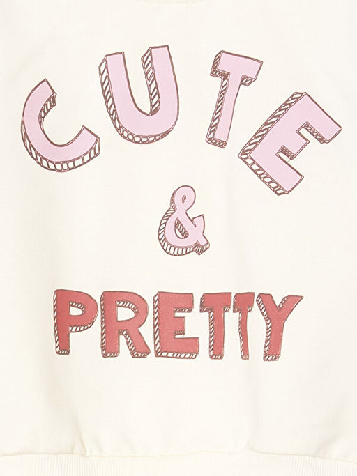 Bisiklet Yaka Bask?l? K?z Bebek E?ofman Tak?m