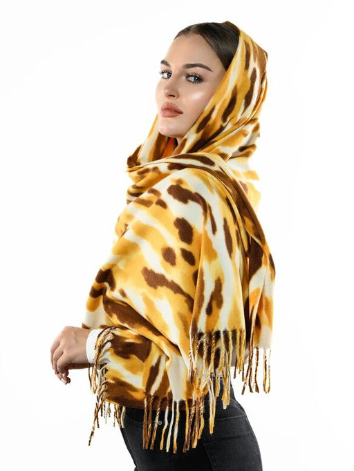 Яркий палантин с анималистичным принтом - Pretty mania фото 5