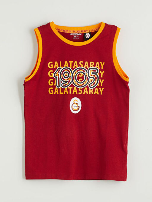 Bisiklet Yaka Galatasaray Bask?l? Erkek ?ocuk ?ortlu Pijama Tak?m?