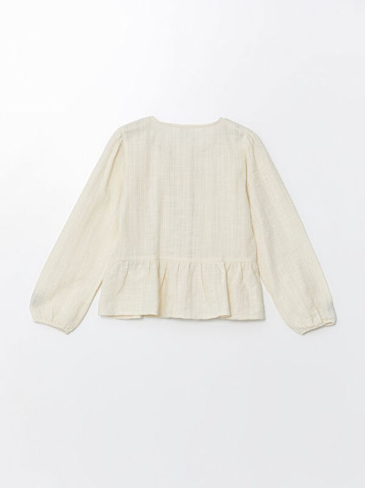 Bisiklet Yaka K?z ?ocuk G?mlek - Waikiki фото 3