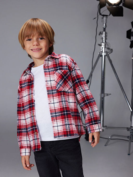 Ekose Uzun Kollu Erkek ?ocuk G?mlek