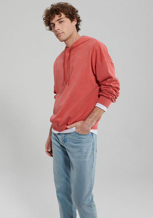 Kap??onlu K?rm?z? Sweatshirt