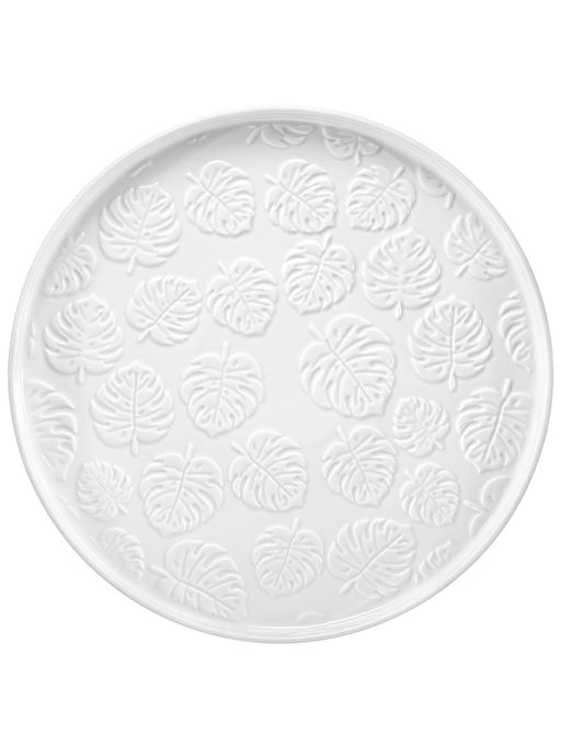 Блюдо на ножке 27,5*27,5*11,5 см Тропики с бортиком, фарфор - Elan gallery фото 3