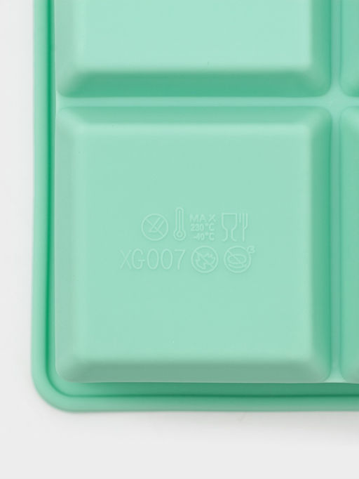 Форма для льда Доляна «Кубик», силикон, 16×11×4.8 см, 6 ячеек (4.6×4.6 см), бирюзовая фото 7