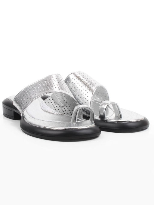 08-C309-10C GREY/SILVER Босоножки женские (натуральная кожа)