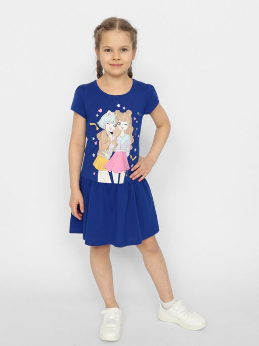 CRB wear / CSKG 63659-41 Платье для девочки,темно-синий/Ex.Cherubino  фото 3