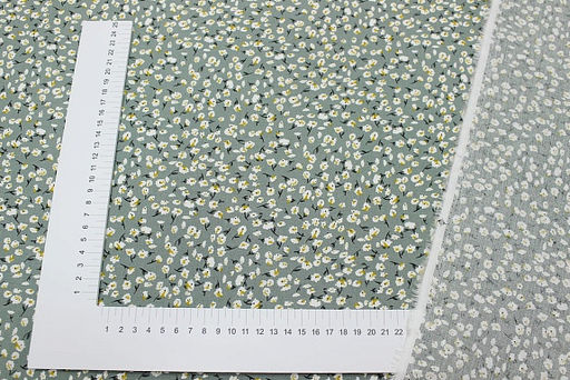 Штапель Ядвига цв.серо-мятная дымка, ш.1.45м, вискоза-100%, 90гр/м.кв - Купава фото 9