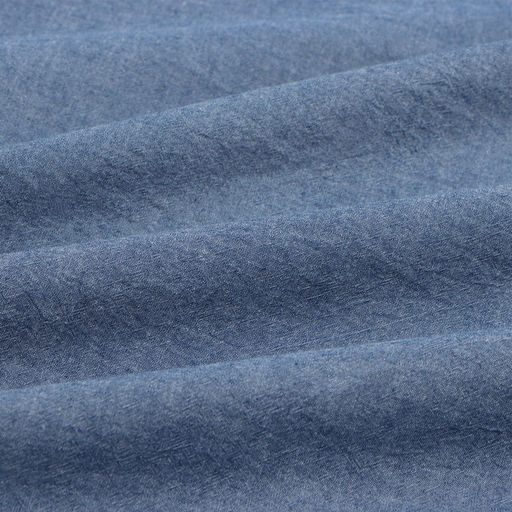 Простыня на резинке евро SL Home Деним, 200200+30 см, синяя, жатый хлопок - Sima-land home фото 9