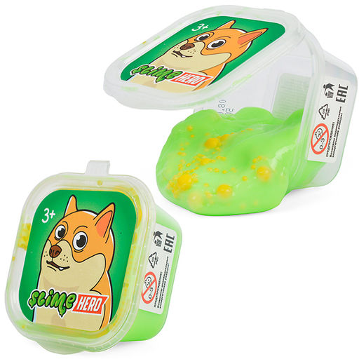Игрушка ТМ "Slime Hero" Слайм "Собака" салатовый арт.SLM282