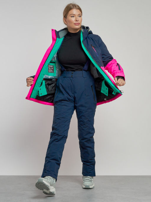 Горнолыжная куртка женская зимняя розового цвета 33307R - Mtforce фото 11