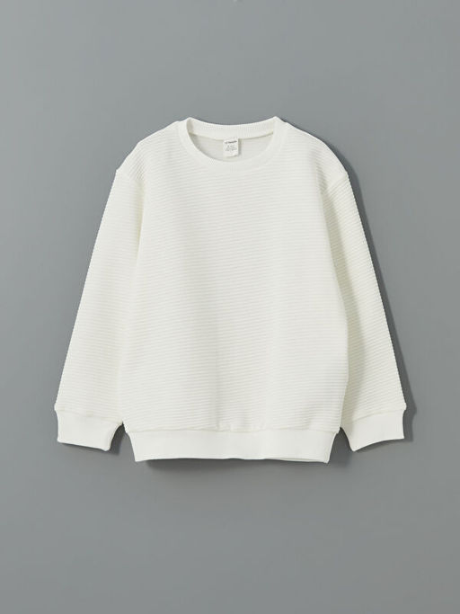 Bisiklet Yaka Basic Erkek ?ocuk Sweatshirt