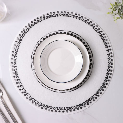 Цена за 12 шт. Салфетка сервировочная Михенди, 3838 см, цвет чёрно-белый - Simaland фото 2