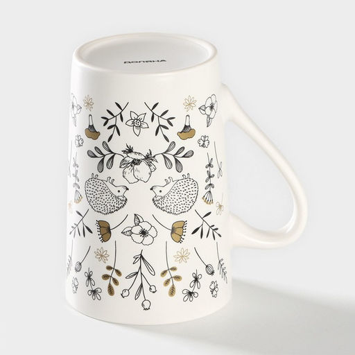 Кружка Доляна «Ёжик», 380 мл, фарфор, цвет белый