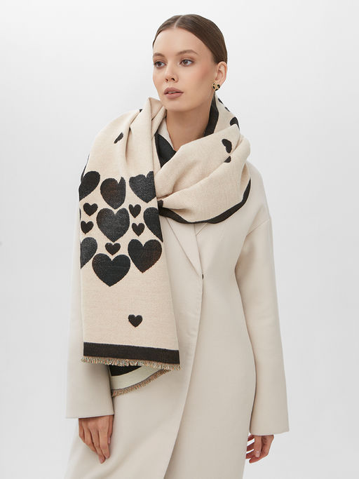 в составе ШЕРСТЬ и КАШЕМИР Большой, мягкий, теплый двусторонний палантин - Tantino фото 4