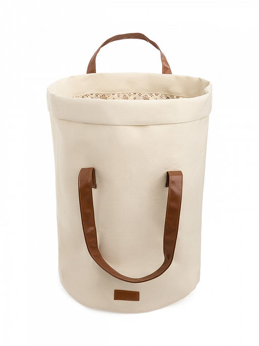 Корзина для белья 35x35x47 молочный хлопок, полиэстер - Denastia фото 2