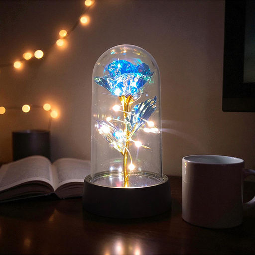 Светильник "Волшебный цветок" в коробке (синий)