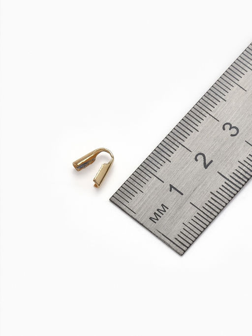 Цена за 2 шт. Концевик-зажим СМ-296-2, набор 20 шт., 1?0.8?0.4 см, цвет золото