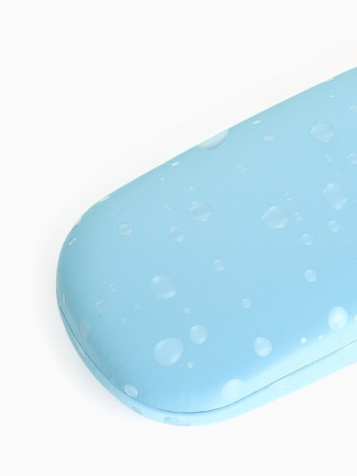 Футляр для очков на хлопушке, с принтом, размер 16×6×3 см, голубой