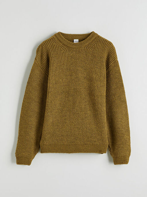 Bisiklet Yaka K?z ?ocuk Triko Kazak