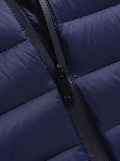 Куртка мужская гибридная стёганая с капюшоном с графеновой подкладкой темно-синего цвета 9621_1TS