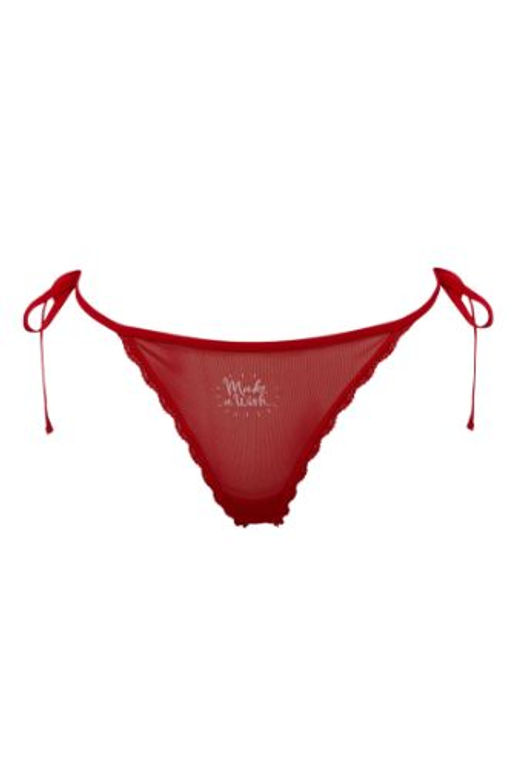Fall in Love Y?lbas? Temal? K?rm?z? Dantel String Slip Kulot